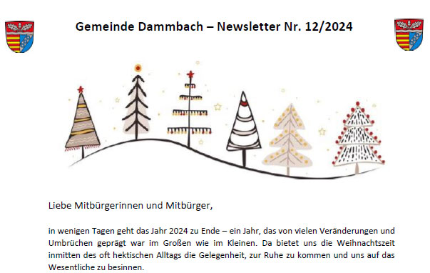 Dammbach Aktuell Newsletter