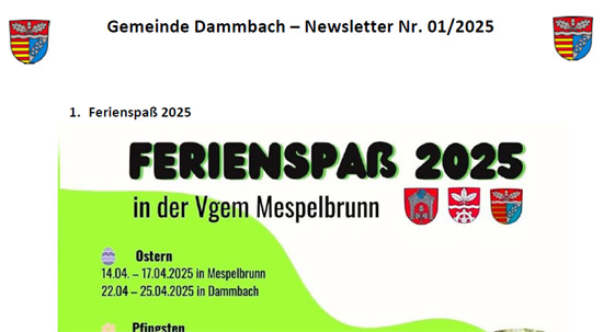 Dammbach Aktuell Newsletter